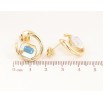 Сережки Xuping колір Позолота 14K з кристалами Swarovski пусети Візерунок з кристалами АВ фото №2 Сережки Xuping колір Позолота 14K з кристалами Swarovski пусети Візерунок з кристалами АВ фото №2