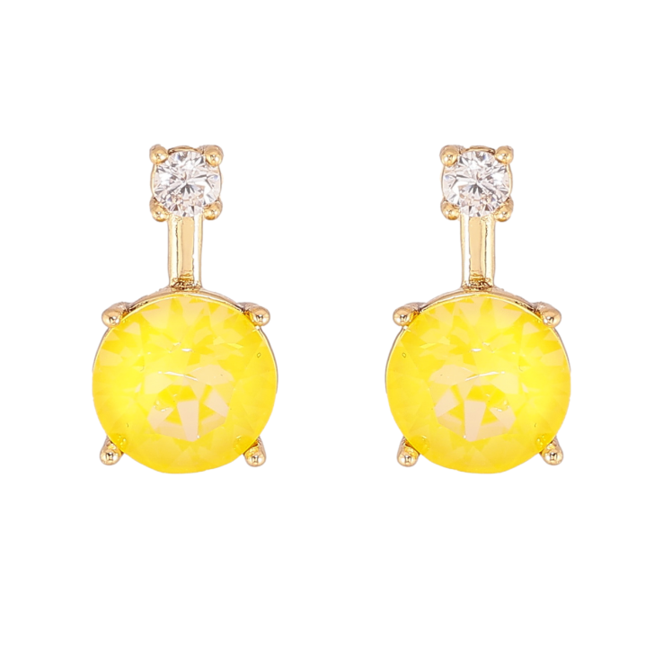 Сережки Xuping колір Позолота 14K з кристалами Swarovski пусети Кристали Sunflower фото №4