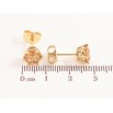 Серьги Xuping Позолота 14K пусеты Песочные кристаллы в 6-ти крапановой оправе ø 7мм фото №2 Серьги Xuping Позолота 14K пусеты Песочные кристаллы в 6-ти крапановой оправе ø 7мм фото №2