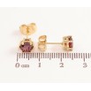 Сережки Xuping Позолота 14K пусети Темно-червоні кристали в 6-ти крапановій оправі ø 6мм фото №2 Сережки Xuping Позолота 14K пусети Темно-червоні кристали в 6-ти крапановій оправі ø 6мм фото №2