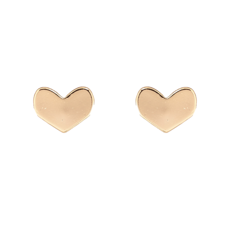 Серьги Xuping цвет Позолота 14K пусеты Сердечки фото №1