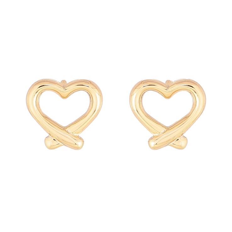 Сережки Xuping колір Позолота 14K пусети Сердечка фото №12