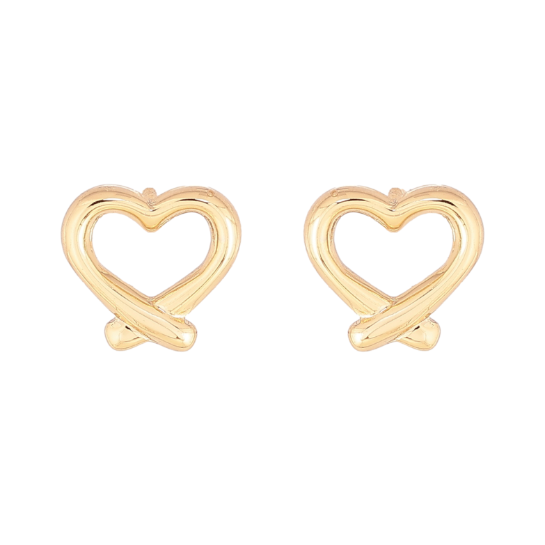 Сережки Xuping колір Позолота 14K пусети Сердечка фото №1 Сережки Xuping колір Позолота 14K пусети Сердечка фото №1