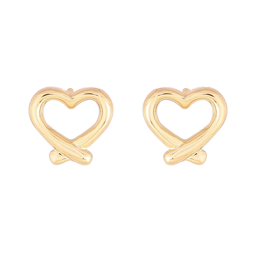 Сережки Xuping колір Позолота 14K пусети Сердечка фото №1 Сережки Xuping колір Позолота 14K пусети Сердечка фото №1