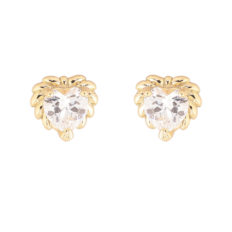 Сережки Xuping колір Позолота 14K пусети Кристальні сердечка фото №4 Сережки Xuping колір Позолота 14K пусети Кристальні сердечка фото №4