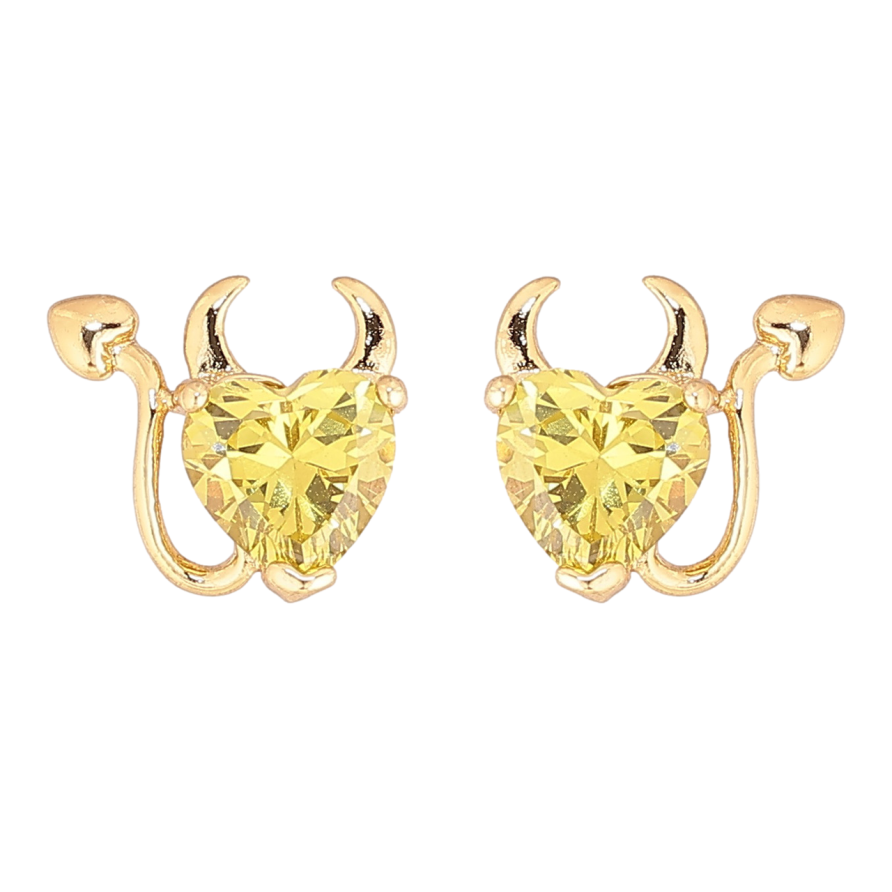 Сережки Xuping колір Позолота 14K пусети Кристальні чортенята фото №1 Сережки Xuping колір Позолота 14K пусети Кристальні чортенята фото №1