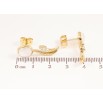 Сережки Xuping колір Позолота 14K пусети Тюльпани з білими кристалами фото №2 Сережки Xuping колір Позолота 14K пусети Тюльпани з білими кристалами фото №2