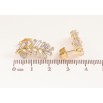 Серьги Xuping цвет Позолота 14K пусеты Кристальные веточки фото №2