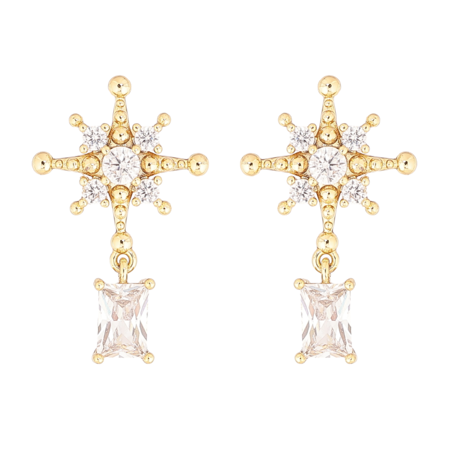 Сережки Xuping колір Позолота 14K пусети Декоративні зірки з кристалами фото №1 Сережки Xuping колір Позолота 14K пусети Декоративні зірки з кристалами фото №1