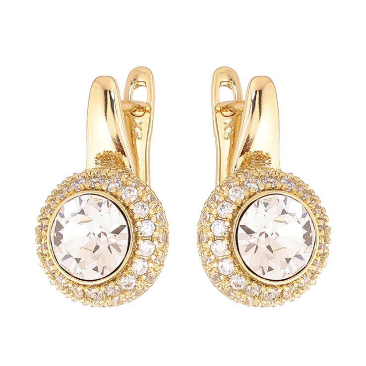 Сережки Xuping колір Позолота 14K англійський замок Інкрустація кристалами фото №11