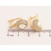 Серьги Xuping цвет Позолота 14K английский замок Инкрустация кристаллами фото №2