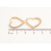 Серьги Xuping цвет Позолота 14K колечки Сердечки с кристаллами фото №2 Серьги Xuping цвет Позолота 14K колечки Сердечки с кристаллами фото №2