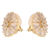 Серьги Xuping цвет Позолота 14K клипсы Кристальный блеск фото №2
