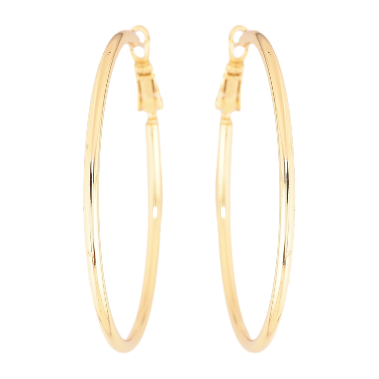 Сережки Xuping колір Позолота 14K кільця (конго) Класика ø 4.5см фото №7 Сережки Xuping колір Позолота 14K кільця (конго) Класика ø 4.5см фото №7