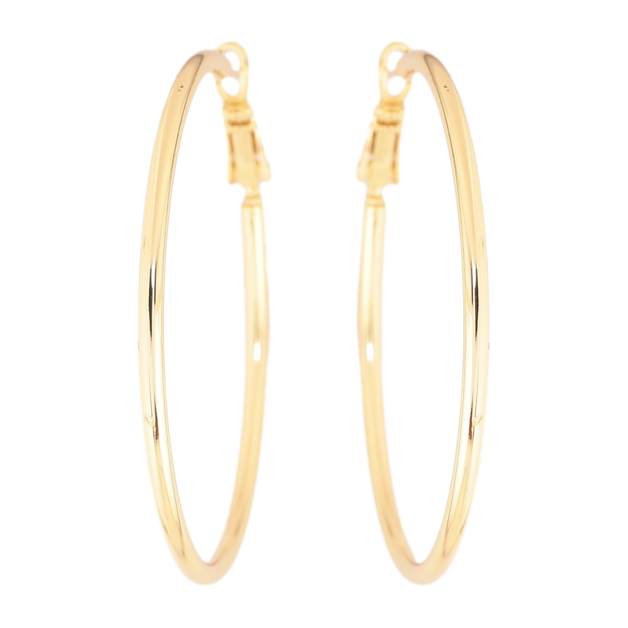 Сережки Xuping колір Позолота 14K кільця (конго) Класика ø 4.5см фото №1