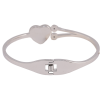 Браслет Xuping ТТМ Stainless Steel колір Родій Чорне серце ø 6см фото №2 Браслет Xuping ТТМ Stainless Steel колір Родій Чорне серце ø 6см фото №2