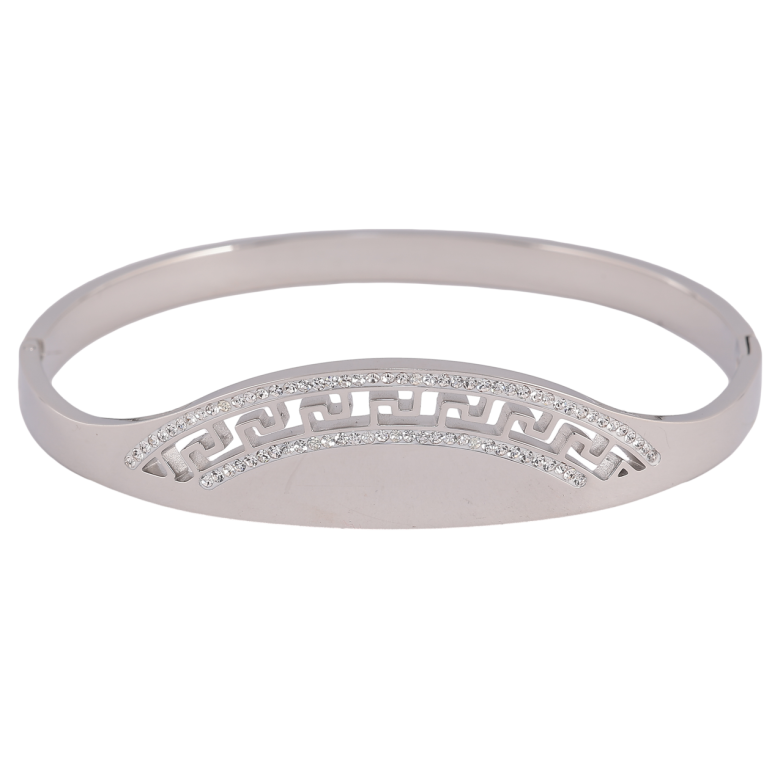 Браслет Xuping ТТМ Stainless Steel колір Родій Різний візерунок з кристалами ø 6см фото №15 Браслет Xuping ТТМ Stainless Steel колір Родій Різний візерунок з кристалами ø 6см фото №15