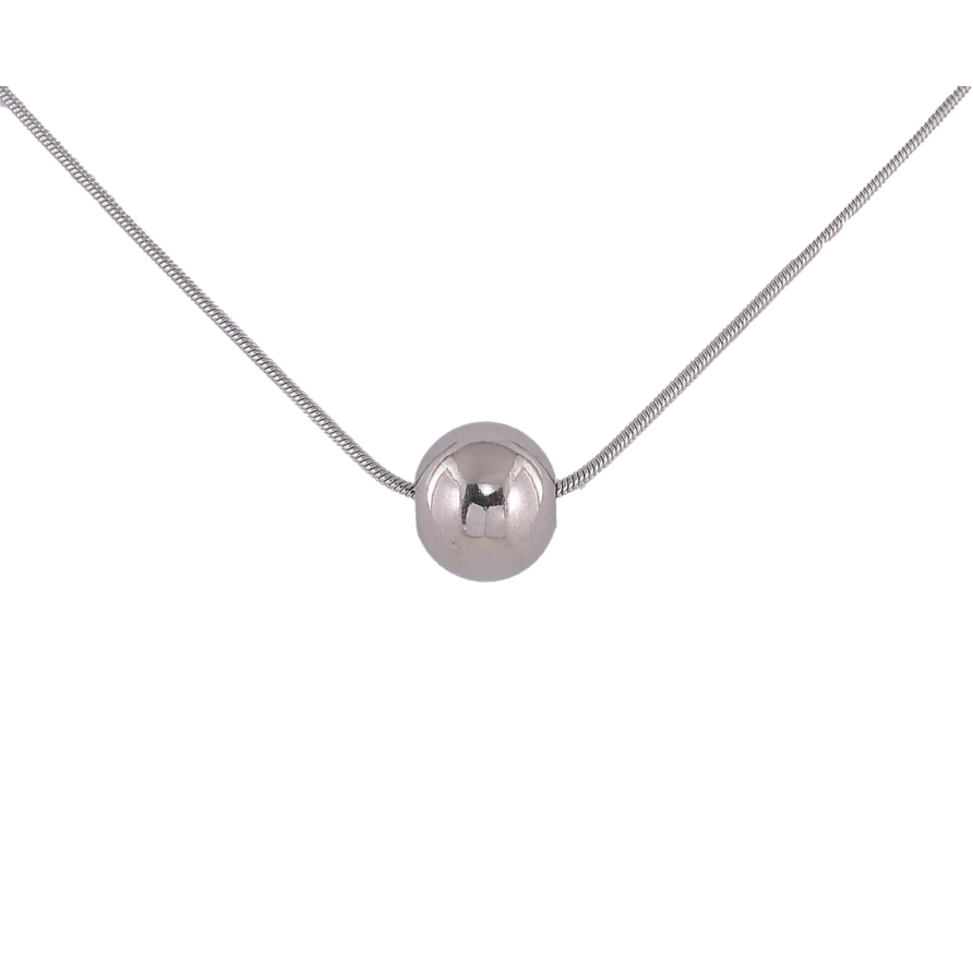 Подвеска на цепочке Xuping ТТМ Stainless Steel цвет Родий Бусина, ø 10мм длинна 45-50см х 1мм фото №1 Подвеска на цепочке Xuping ТТМ Stainless Steel цвет Родий Бусина, ø 10мм длинна 45-50см х 1мм фото №1