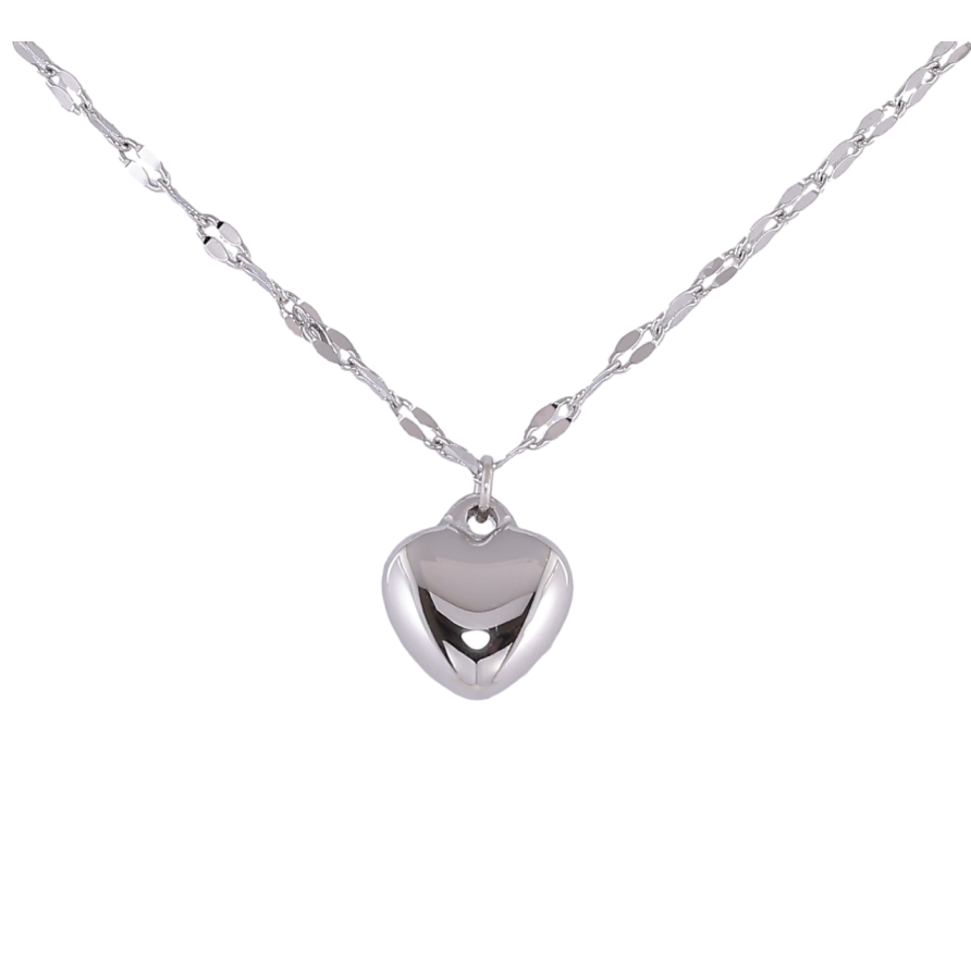 Подвеска на цепочке Xuping ТТМ Stainless Steel цвет Родий Сердечко длинна 45-50см х 2мм фото №1 Подвеска на цепочке Xuping ТТМ Stainless Steel цвет Родий Сердечко длинна 45-50см х 2мм фото №1