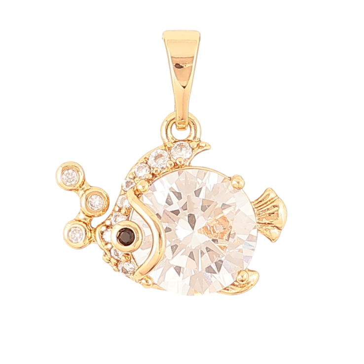 Кулон Xuping колір Позолота 18K Кришталева рибка для ланцюжка до 5мм фото №5 Кулон Xuping колір Позолота 18K Кришталева рибка для ланцюжка до 5мм фото №5