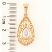 Кулон Xuping колір Позолота 18K Ажурна крапелька з райдужним кристалом для ланцюжка до 7мм фото №2