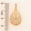 Кулон Xuping цвет Позолота 18K Ажурная капелька для цепочки до 5мм фото №2 Кулон Xuping цвет Позолота 18K Ажурная капелька для цепочки до 5мм фото №2