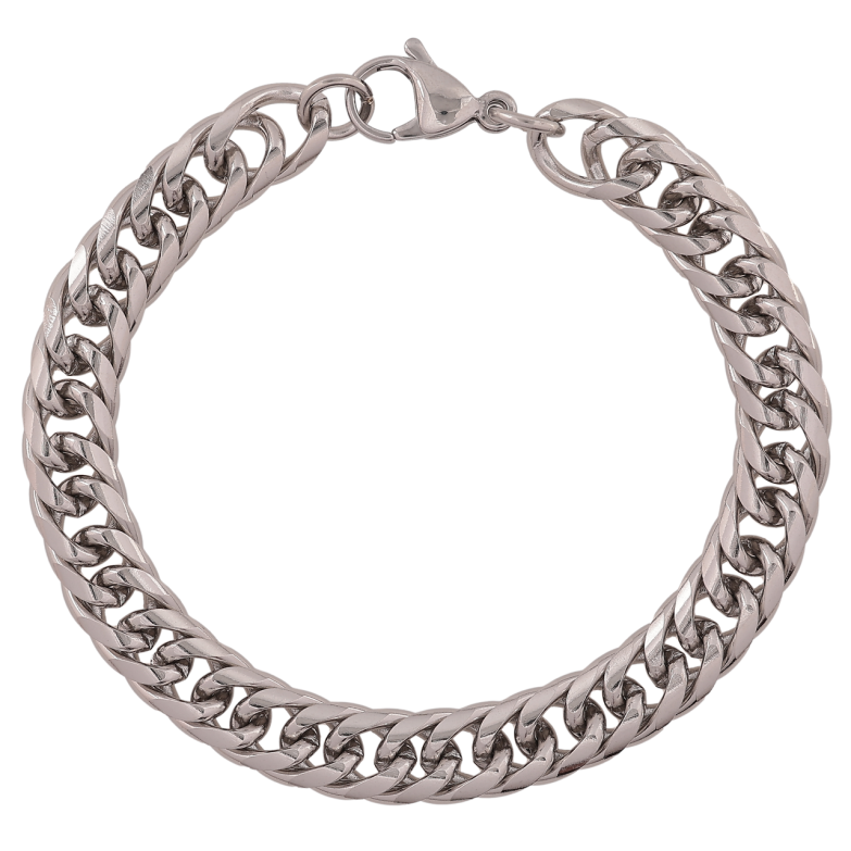 Браслет Xuping ТТМ Stainless Steel колір Родій Ланцюжок Кобра довжина 19см х 9мм фото №6 Браслет Xuping ТТМ Stainless Steel колір Родій Ланцюжок Кобра довжина 19см х 9мм фото №6