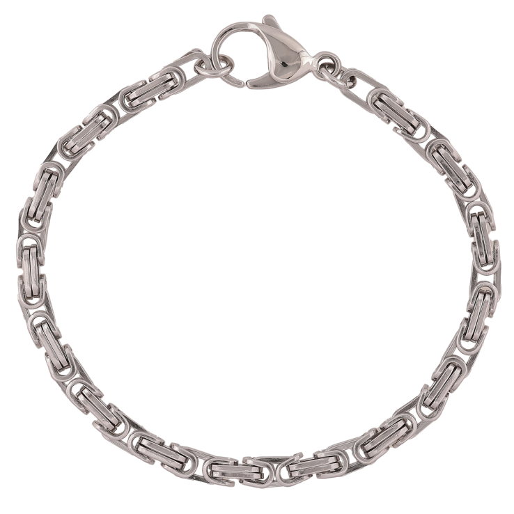 Браслет Xuping ТТМ Stainless Steel цвет Родий Цепочка Фантазийное плетение длинна 20.5см х 4мм фото №23