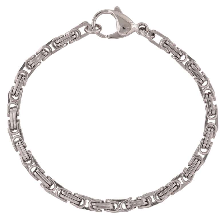 Браслет Xuping ТТМ Stainless Steel колір Родій Ланцюжок Фантазійне плетіння довжина 20,5 см х 4 мм фото №1 Браслет Xuping ТТМ Stainless Steel колір Родій Ланцюжок Фантазійне плетіння довжина 20,5 см х 4 мм фото №1