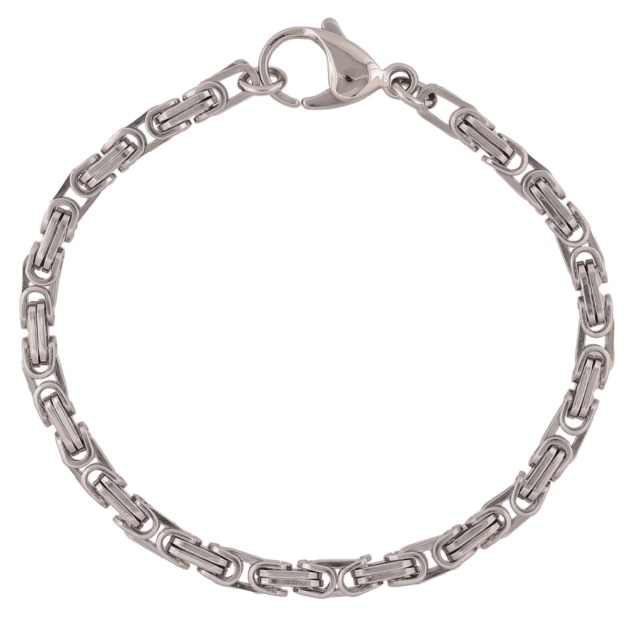 Браслет Xuping ТТМ Stainless Steel колір Родій Ланцюжок Фантазійне плетіння довжина 20,5 см х 4 мм фото №1 Браслет Xuping ТТМ Stainless Steel колір Родій Ланцюжок Фантазійне плетіння довжина 20,5 см х 4 мм фото №1