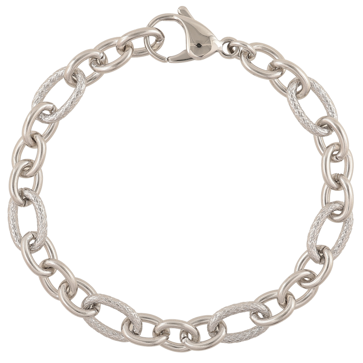 Браслет Xuping ТТМ Stainless Steel цвет Родий Цепочка Якорное плетение длинна 20см х 7-8мм фото №13 Браслет Xuping ТТМ Stainless Steel цвет Родий Цепочка Якорное плетение длинна 20см х 7-8мм фото №13