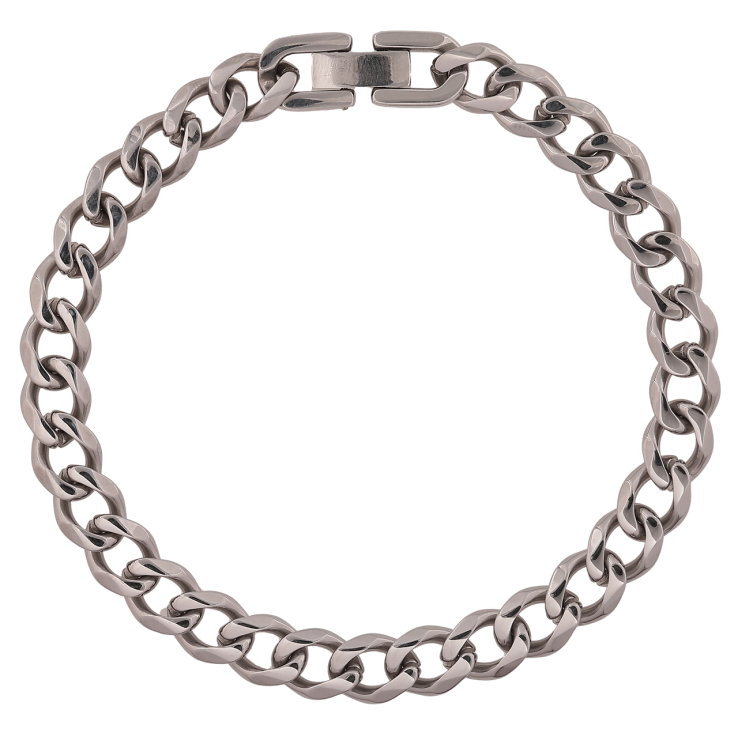 Браслет Xuping ТТМ Stainless Steel цвет Родий Цепочка Панцирное плетение длинна 21.5см х 8мм фото №13