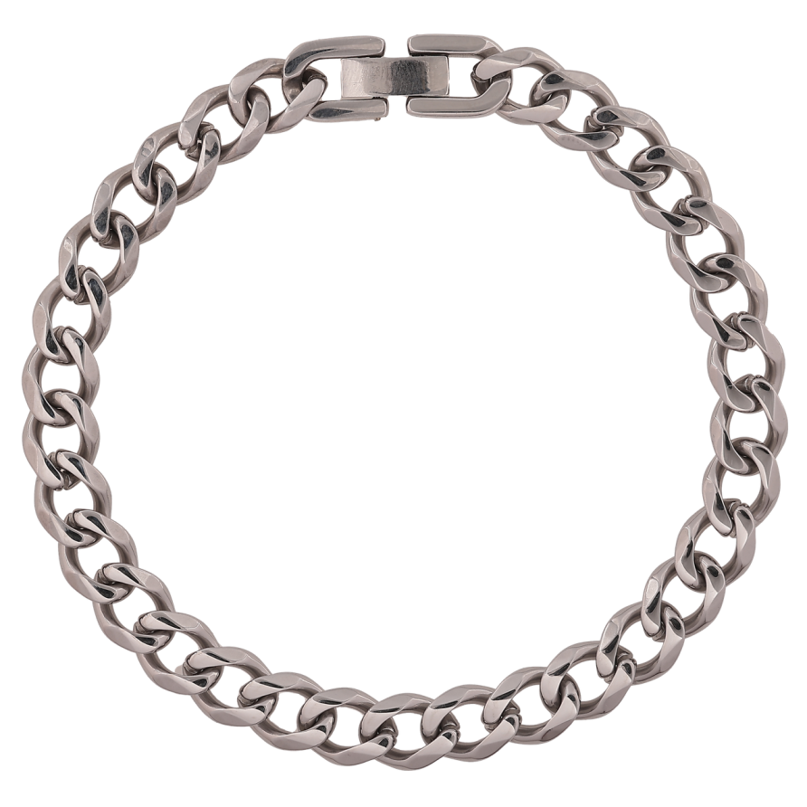 Браслет Xuping ТТМ Stainless Steel колір Родій Ланцюжок Панцирне плетіння довжина 21,5 см х 8 мм фото №1 Браслет Xuping ТТМ Stainless Steel колір Родій Ланцюжок Панцирне плетіння довжина 21,5 см х 8 мм фото №1