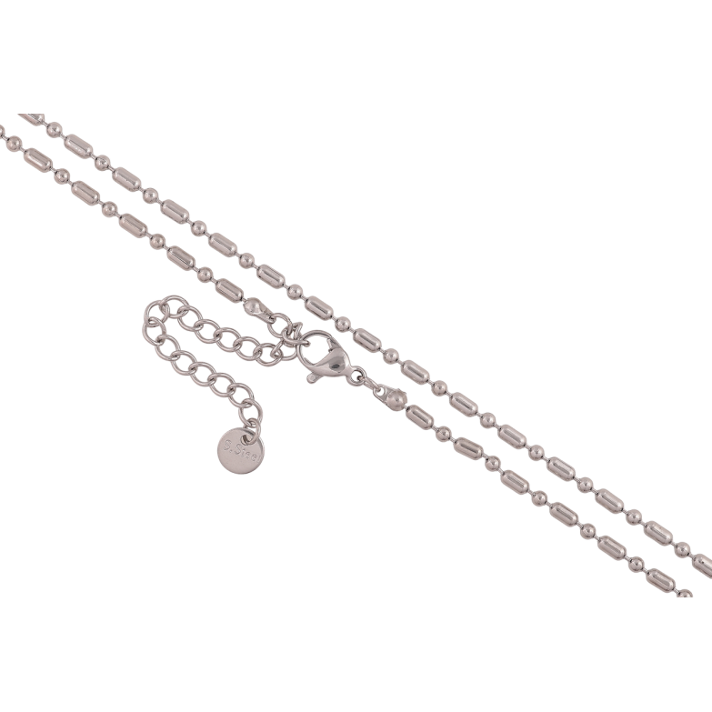 Ланцюжок Xuping ТТМ Stainless Steel колір Родій Плетіння Перлина довжина 43-48см х 2мм фото №10 Ланцюжок Xuping ТТМ Stainless Steel колір Родій Плетіння Перлина довжина 43-48см х 2мм фото №10
