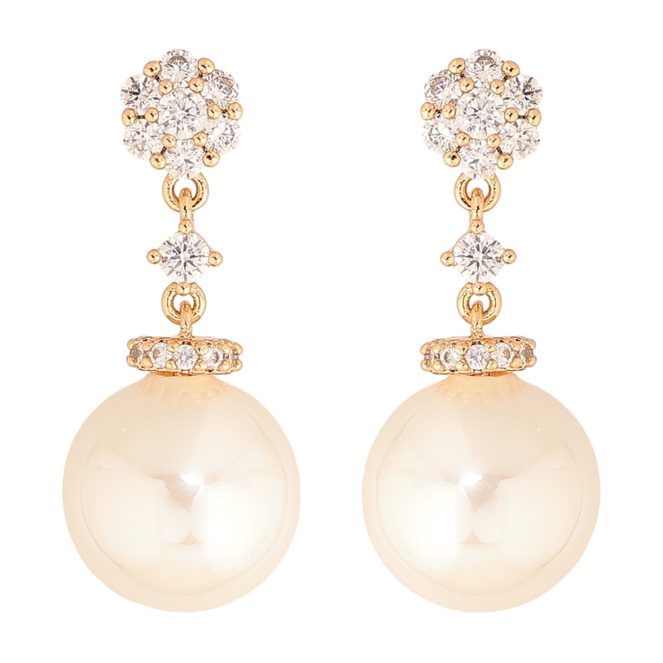 Серьги Xuping Цвет Позолота 18K пусеты Жемчужные подвески фото №19 Серьги Xuping Цвет Позолота 18K пусеты Жемчужные подвески фото №19