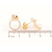 Серьги Xuping Цвет Позолота 18K пусеты Жемчужины в обрамлении кристаллов фото №2