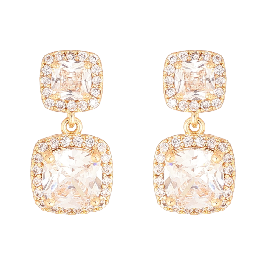 Серьги Xuping Цвет Позолота 18K пусеты Кристальные подвески фото №1 Серьги Xuping Цвет Позолота 18K пусеты Кристальные подвески фото №1