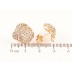 Серьги Xuping Цвет Позолота 18K пусеты Сердечки с инкрустацией кристаллами фото №2 Серьги Xuping Цвет Позолота 18K пусеты Сердечки с инкрустацией кристаллами фото №2