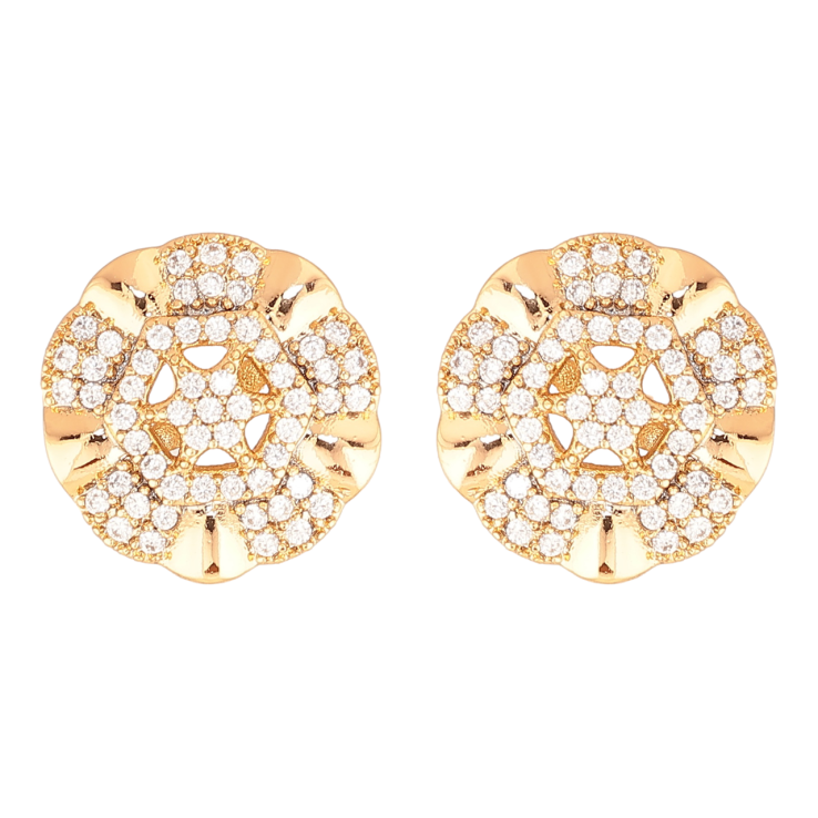Серьги Xuping Цвет Позолота 18K пусеты Декоративные цветочки с кристаллами фото №14 Серьги Xuping Цвет Позолота 18K пусеты Декоративные цветочки с кристаллами фото №14