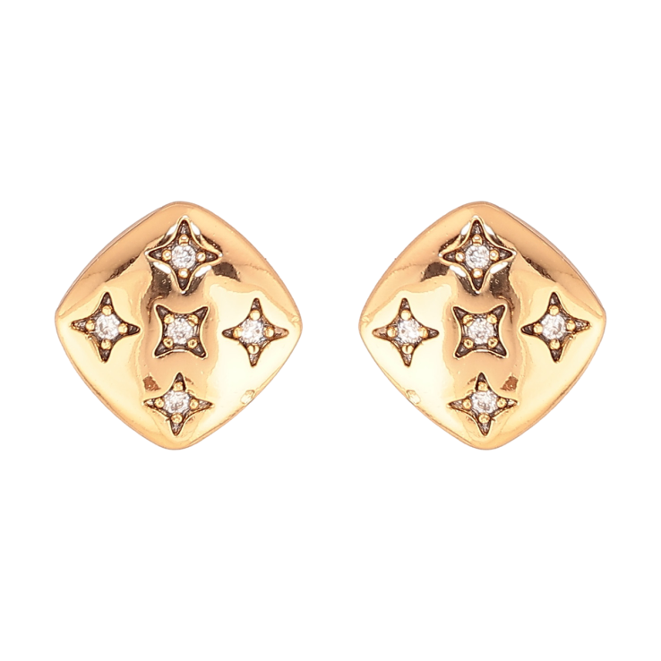 Серьги Xuping Цвет Позолота 18K пусеты Звезды с кристаллами фото №10 Серьги Xuping Цвет Позолота 18K пусеты Звезды с кристаллами фото №10