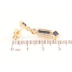 Серьги Xuping Цвет Позолота 18K пусеты Изящные подвески с синими кристаллами фото №2 Серьги Xuping Цвет Позолота 18K пусеты Изящные подвески с синими кристаллами фото №2