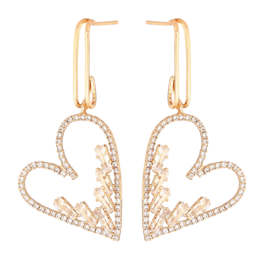 Серьги Xuping Цвет Позолота 18K пусеты Сердечки с инкрустацией кристаллами фото №1 Серьги Xuping Цвет Позолота 18K пусеты Сердечки с инкрустацией кристаллами фото №1