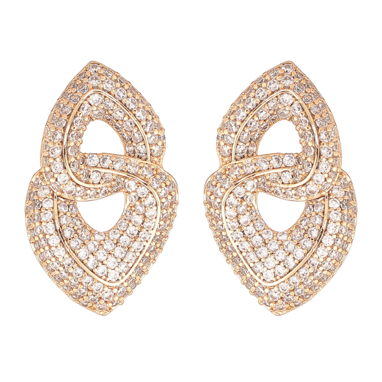 Сережки Xuping Колір Позолота 18K пусети Інкрустація кристалами фото №5 Сережки Xuping Колір Позолота 18K пусети Інкрустація кристалами фото №5