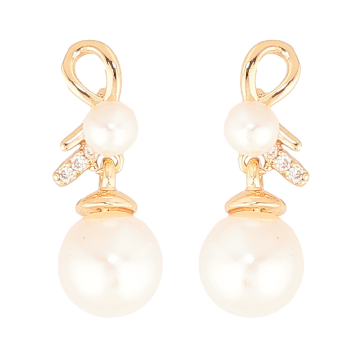 Серьги Xuping Цвет Позолота 18K пусеты Жемчужные подвески фото №11 Серьги Xuping Цвет Позолота 18K пусеты Жемчужные подвески фото №11