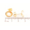 Серьги Xuping Цвет Позолота 18K пусеты Жемчужины в декоративной оправе фото №2 Серьги Xuping Цвет Позолота 18K пусеты Жемчужины в декоративной оправе фото №2