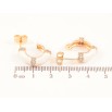 Серьги Xuping Цвет Позолота 18K пусеты Дуги с белой эмалью и кристаллами фото №2 Серьги Xuping Цвет Позолота 18K пусеты Дуги с белой эмалью и кристаллами фото №2