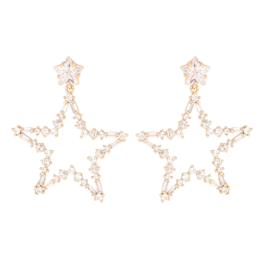 Серьги Xuping Цвет Позолота 18K пусеты Звезды из кристаллов фото №1 Серьги Xuping Цвет Позолота 18K пусеты Звезды из кристаллов фото №1