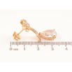 Серьги Xuping Цвет Позолота 18K пусеты Банты с кристальными капельками фото №2