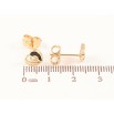 Серьги Xuping Цвет Позолота 18K пусеты Сердечки с черной эмалью фото №2 Серьги Xuping Цвет Позолота 18K пусеты Сердечки с черной эмалью фото №2