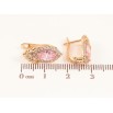 Серьги Xuping Цвет Позолота 18K английский замок Изящный узор с розовым кристаллом фото №2 Серьги Xuping Цвет Позолота 18K английский замок Изящный узор с розовым кристаллом фото №2